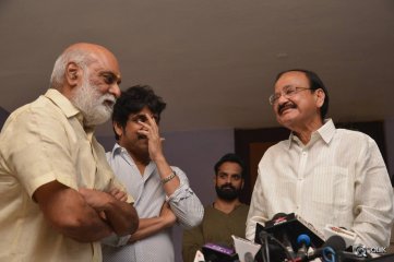 Venkaiah Naidu at Om Namo Venkatesaya Movie Special Show